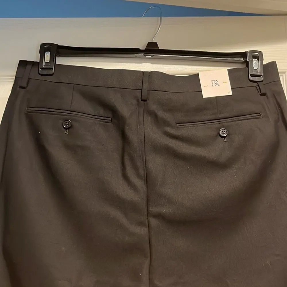 Banana Republic Men’s Wool Tailored Straight Fit Black Pants Size 36x 31.